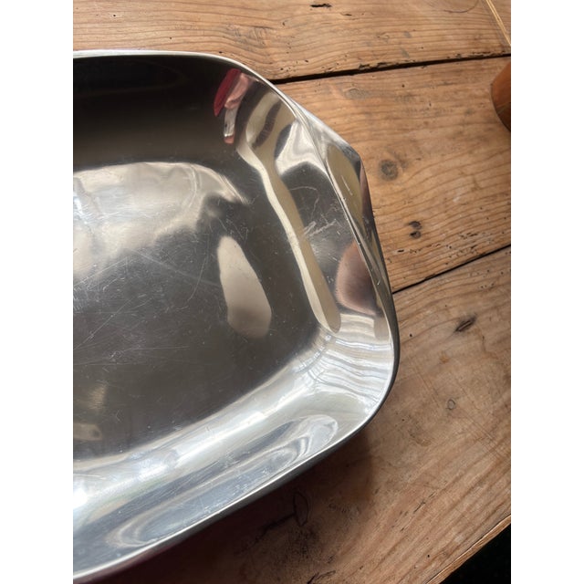 Vintage Nambe #515 Sculptural Aluminum Serving Bowl For Sale In Seattle - Image 6 of 14