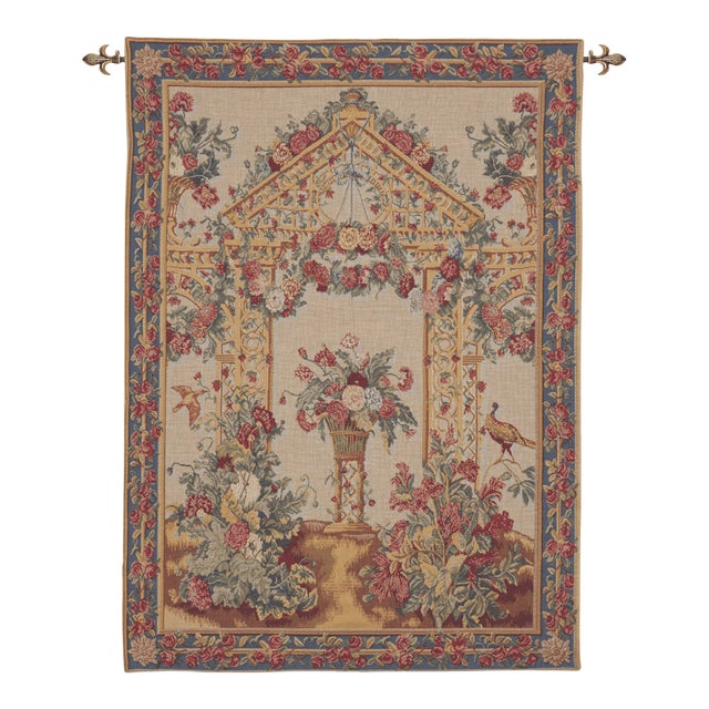 Rose Garden Loom Woven Tapestry - 100 X 70 Cm (3'3" X 2'4") - Requires Rod Size 2 For Sale