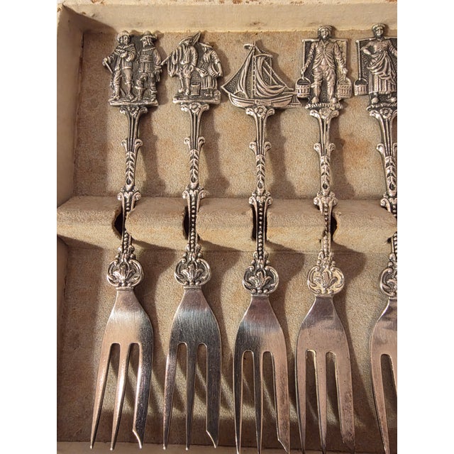 Metal 1940s Dutch Silverplated Six Piece Serving Set For Sale - Image 7 of 12