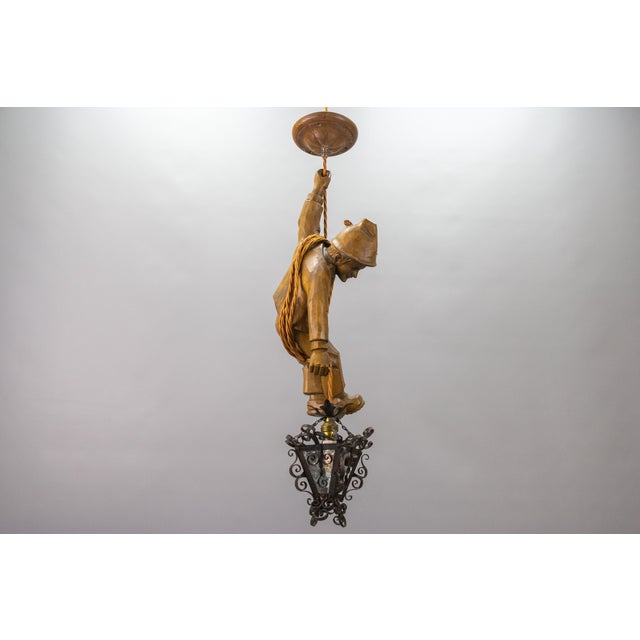 Vintage German Pendant Light, 1950s For Sale - Image 9 of 18