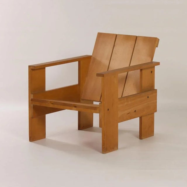 1980s Crate Chair by Gerrit Thomas Rietveld for Cassina, 1980s For Sale - Image 5 of 13