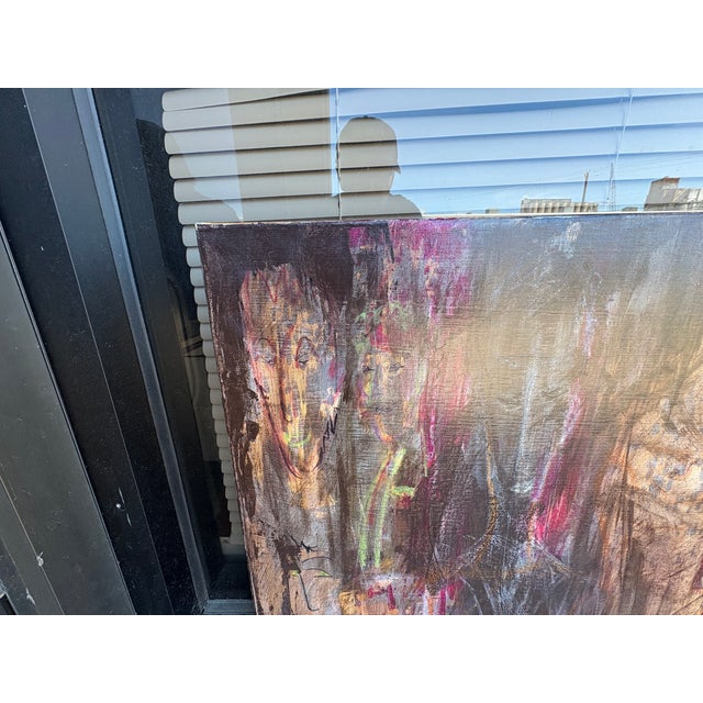 Late 20th Century Late 20th Century Post-Modern Abstract Painting For Sale - Image 5 of 14