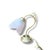 Gold Vintage Art Nouveau Style Brass and Frosted Glass Flower Table Lamp For Sale - Image 8 of 9