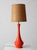 Mid 20th Century Mid-Century Modern Orange Ceramic Table Lamp For Sale - Image 10 of 16