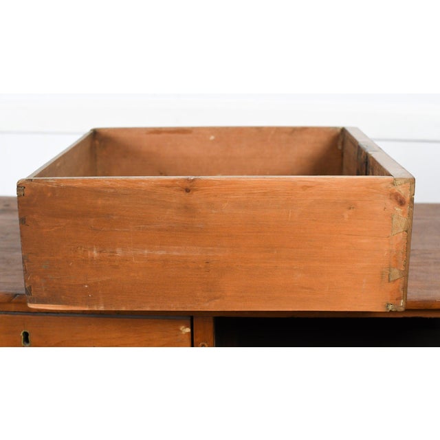 English Pine Chest of Drawers With Turned Feet, 19th Century For Sale - Image 4 of 9