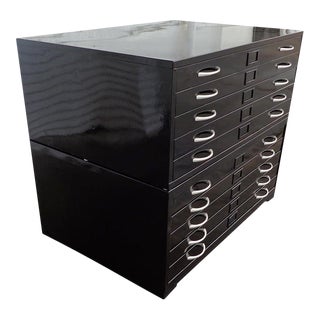 Black Architectural Drafting Flat File Cabinet For Sale