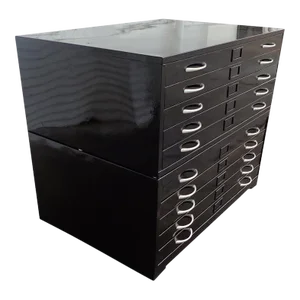 Black Architectural Drafting Flat File Cabinet