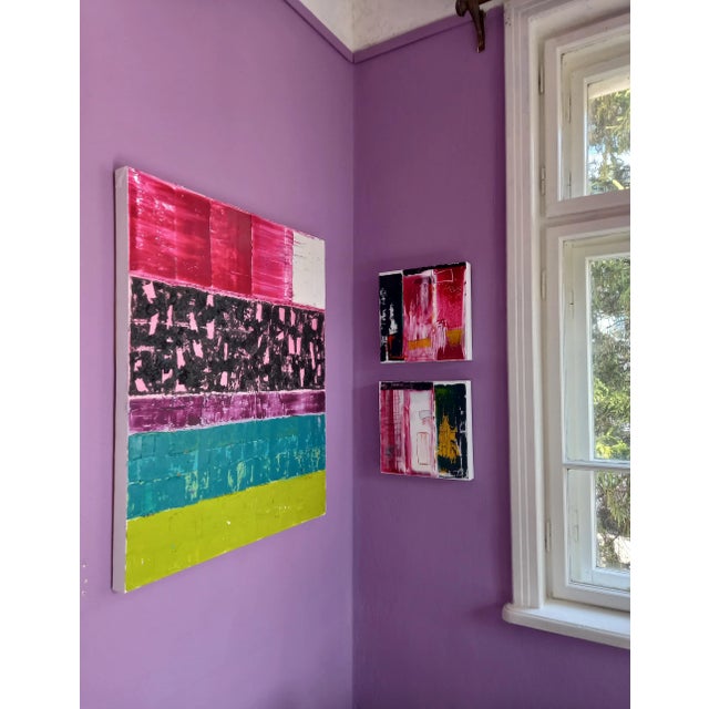 2020s #Textured Abstract Oil on Canvas Painting by Diane Grant For Sale - Image 5 of 12