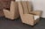 Brown Pair of Italian Modernist High Back Lounge Chairs in Two-Tone Bouclé and Walnut For Sale - Image 8 of 18