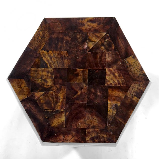 Pair of Tessellated Penshell Side Tables by Maitland Smith For Sale In Chicago - Image 6 of 10