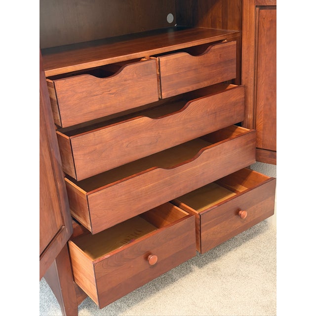 Chestnut 1990s Ethan Allen American Impressions Armoire For Sale - Image 8 of 15