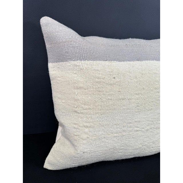 Turkish Hemp Pillow Cushion Natural Beige SkyBlue Cushion Cover 20"x20" #18156 Enhance your home decor with our Kilim...