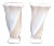 Vintage Art Deco Camark White Ceramic Vases - a Pair For Sale