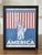 Classic patriotic framed wall art featuring the Statue of Liberty motif. Bold blue and red palette brings Americana style...