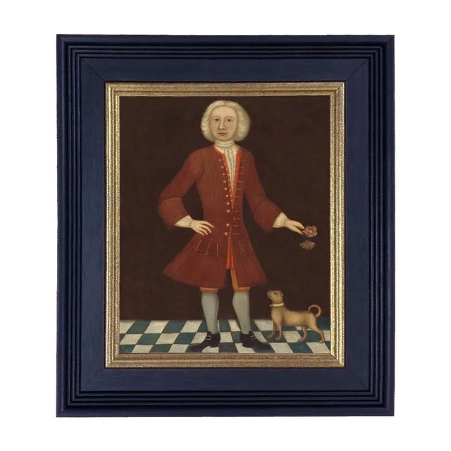 "Jonathan Bentham" Contemporary Folk Art Portrait Reproduction Print on Canvas, Framed, 8 x 10 For Sale - Image 4 of 4