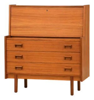 1960s Danish Modern Teak Secretary Desk