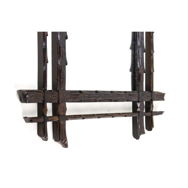 Black Forest Rustic Handcarved Mirror, 1870s For Sale - Image 6 of 15