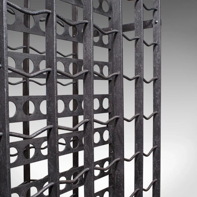 Large Antique 160 Bottle Chateau Wine Rack, French Iron, Cellar Stand, Victorian For Sale - Image 9 of 11