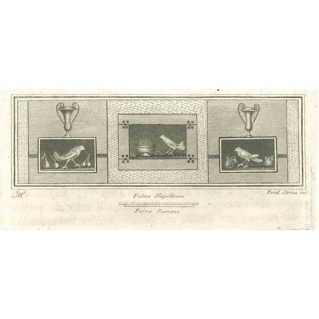 Ancient roman scene from the series "antiquities of herculaneum", is an etching on paper realized by fernando strina in...