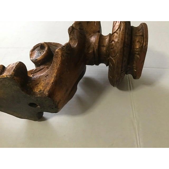 Gold Mid 20th Century French Louis XV-Style Gilt Candle Sconce For Sale - Image 8 of 12