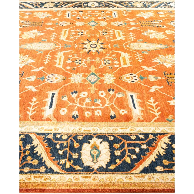 Solo Rugs Eclectic, One-of-a-Kind Hand-Knotted Area Rug in Orange, 9' 0" x 11' 10" For Sale - Image 4 of 8