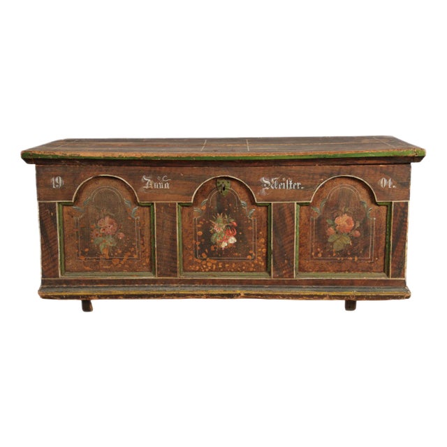 Antique Bevelled Softwood Chest, 1900 For Sale