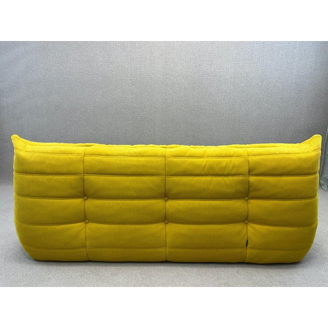 Yellow Togo Three-Seater Sofa in Yellow from Ligne Roset, 2012 For Sale - Image 8 of 15
