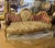 French Grand French Louis XV Sofa With Blush Velvet, Floral Damask Upholstery & Hand-Gilded Gold Leaf Frame For Sale - Image 3 of 3