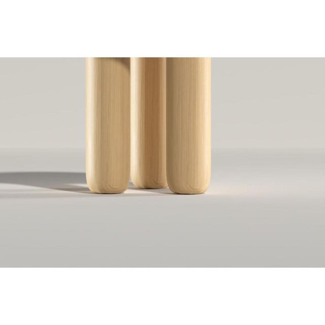 Contemporary Rope Stool in Gentle Natural Oak by Virginia Arlotto For Sale - Image 3 of 8