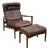 Mid 20th Century Ib Kofod-Larsen Scandinavian Lounge Chair + Ottoman For Sale
