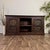 Vintage Hand-Carved Solid Wood Credenza, Sideboard, or Media Console For Sale - Image 4 of 16