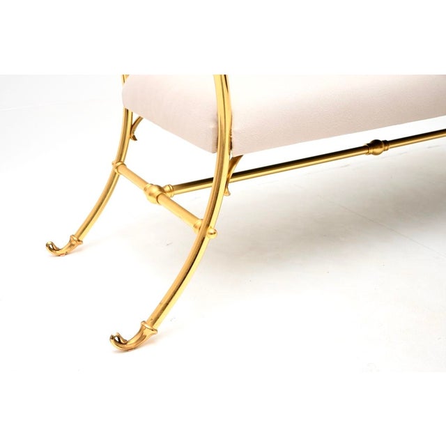 Vintage French Brass Bench, 1970s For Sale - Image 9 of 10