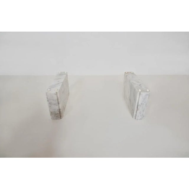 Coffee Table in Carrara Marble and Glass For Sale - Image 10 of 12