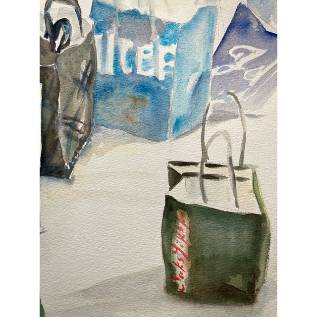 Original approx 15 x 22.5 painting on heavy paper unsigned unframed