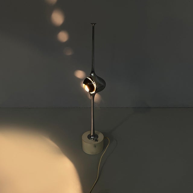 Italian modern table lamp Cobra by Angelo Lelii for Arredoluce, 1960s Table lamp model Cobra with adjustable spherical...