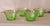 Metal Early 20th Century Uranium Glass 4 Transparent Green Tea Cups With Gold Rim For Sale - Image 7 of 16