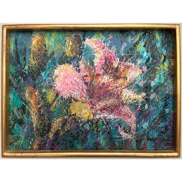 Impressionist The Rose, Fine Art Painting by M.Khedr For Sale - Image 3 of 8