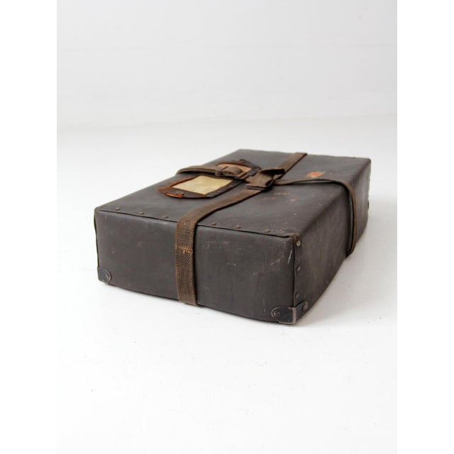 Vintage 1920s Parcel Post Mailing Box Fiber Travel Case For Sale - Image 12 of 14