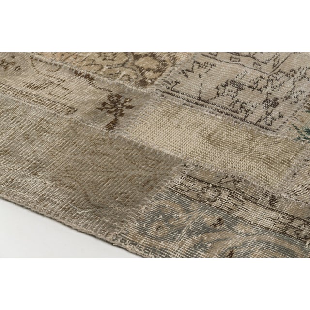 Tribal Grey Vintage Wool Carpet For Sale - Image 9 of 9