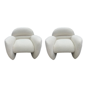 Pair of 1990s Vladimir Kagan Club Chairs.