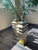 1980s 1980s Postmodern Tiered Geometric Plaster Table Lamps W/ Coolie Shades - a Pair For Sale - Image 5 of 12