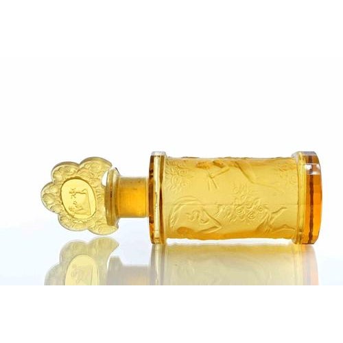 Art Deco czech perfume bottle realized by Heinrich Hoffman in 1930s. Excellent condition. This piece is attributed to the...