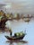 Vintage Asian Seascape Oil Chinese Junk Boats & Harbor Framed Original - Signed L Wong For Sale - Image 4 of 6