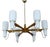 Large Scandinavian Style Pendant Light in Glass and Teak from Temde, 1960s For Sale