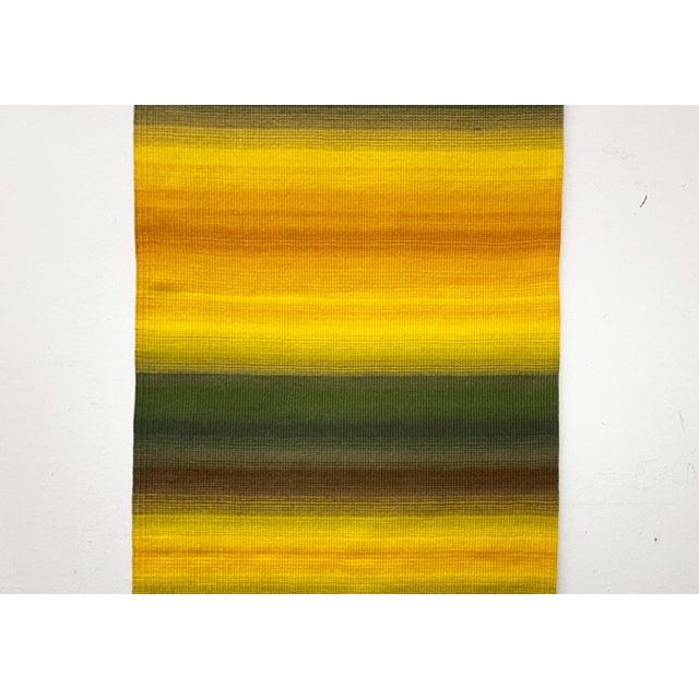 Mid-Century Modern Wool Wall Hanging Tapestry with Rentukka Colors Design by Ulpu Räty, Tampere, Finland, 1960s For Sale - Image 10 of 18