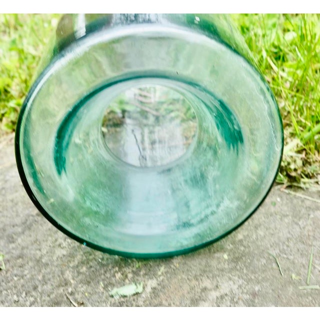 Vint. French Glass Bug Trap, Pale Green W/Stopper For Sale - Image 9 of 10