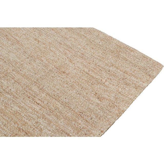 2010s Rug & Kilim’s Modern Kilim Rug in Brown & White For Sale In New York - Image 6 of 8