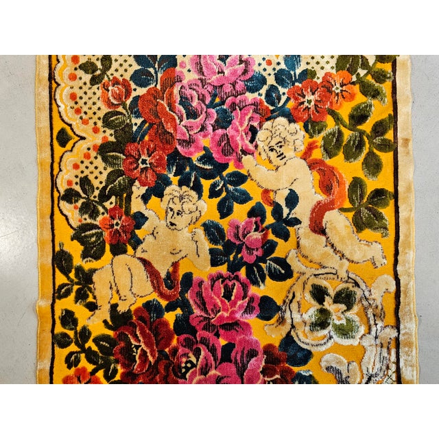 Vintage Rugs in Printed Velvet, 1950s, Set of 3 For Sale - Image 6 of 10