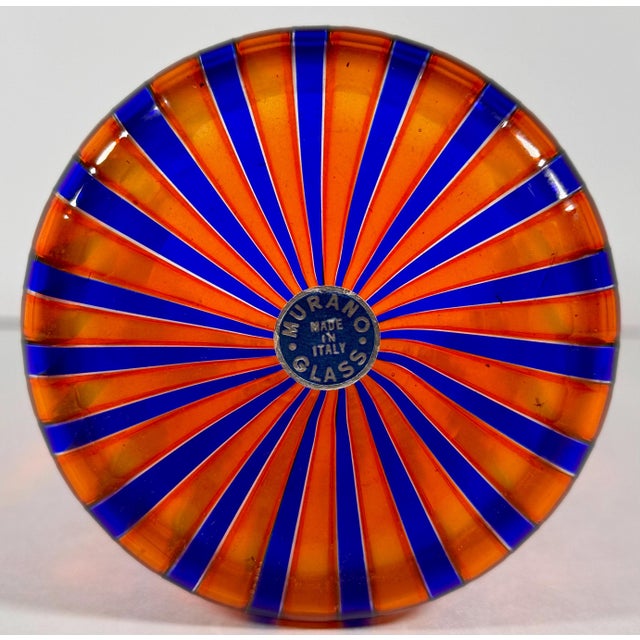 Glass Venini Murano A Canne Art Glass Vase c. 1946-1955 For Sale - Image 7 of 10