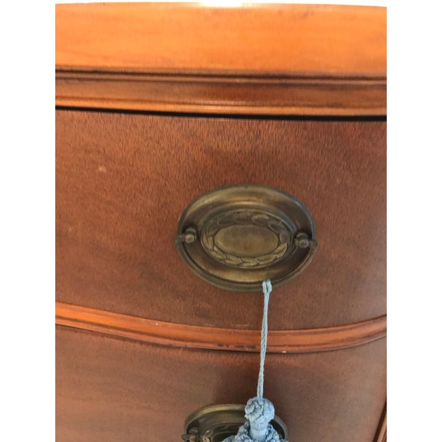 Vintage Mahogany 12-Drawer Dresser | Mahogany Chest of Drawers With Brass Hardware | Federal Style Furniture For Sale - Image 4 of 12
